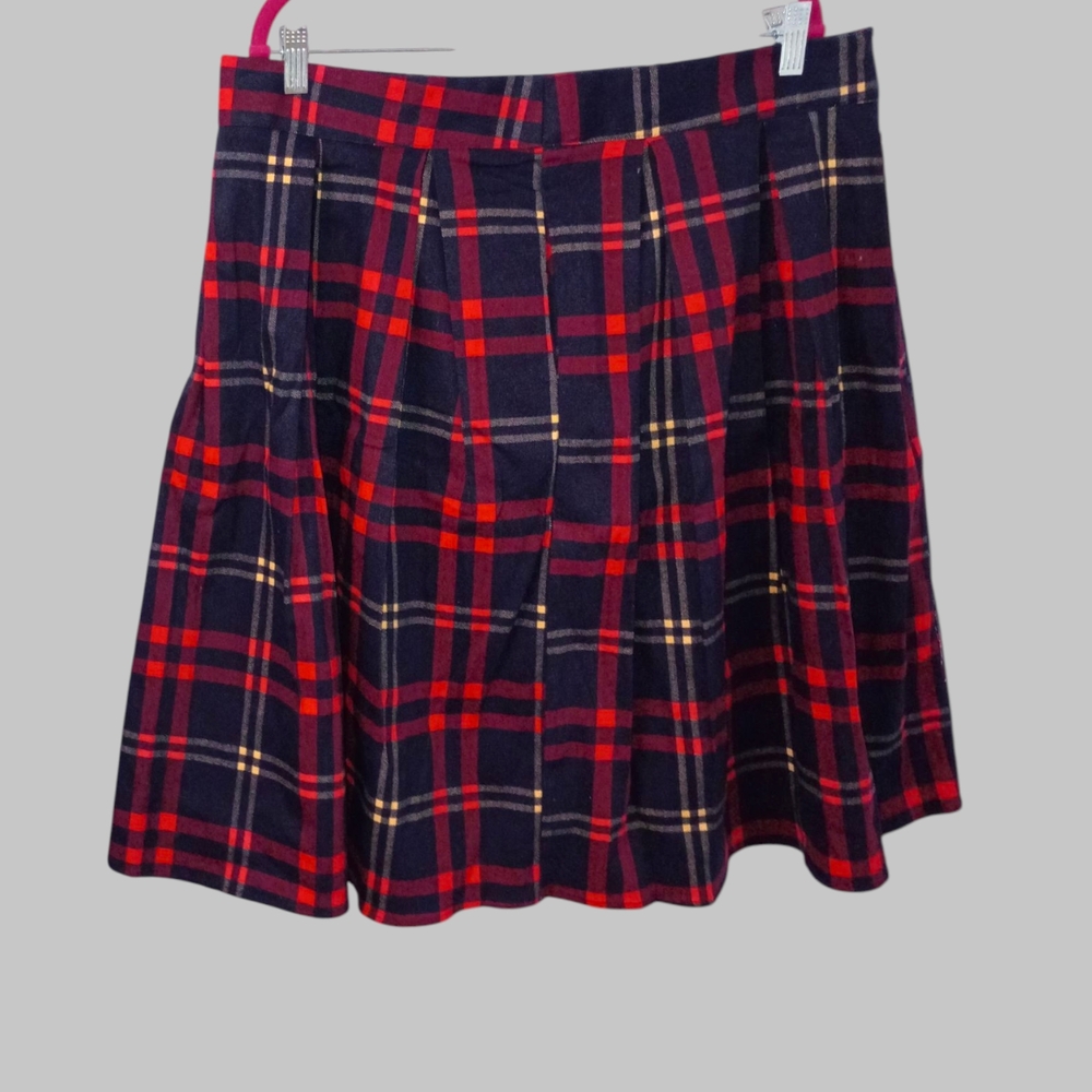 Clueless?? Plaid A-Line Skirt - Red and Blue